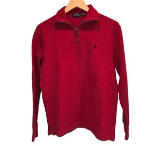 Polo Ralph Lauren Red Quarter-Zip Pullower Size S/P
